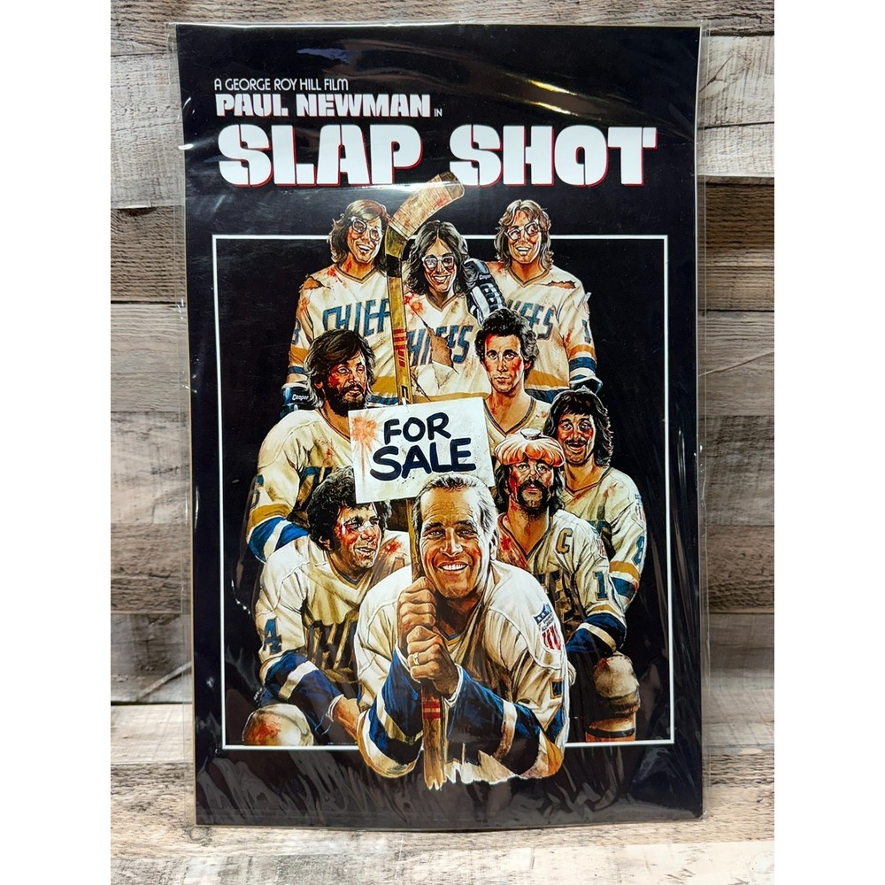 1977 SLAP SHOT Photo Paul Newman Print Comedy Movie Glossy Poster